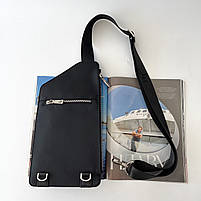 Чоловіча текстильна нагрудна сумка слінг через плече H. T. Leather, фото 6