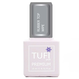 Топ для нігтів TUFI profi PREMIUM Rubber Top каучуковий з липким шаром 15 мл
