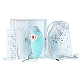 Розкішний вакуумний кліторальний стимулятор Pillow Talk - Dreamy Teal із кристалом Swarovski - SO5569, фото 5