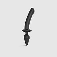 Анальна пробка з дилдо 2в1 Strap-On-Me SWITCH PLUG-IN DILDO Black XXL, діаметр 5,2/3,9 см - SO6831