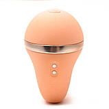 Вакуумний вібратор KISTOY Tina Mini Orange, вагінально-кліторальний, Оранжевый - SO6542, фото 6