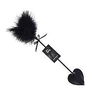 Лоскітка зі шльопалкою Піка Art of Sex – Puff Peak, чорна - SO6608