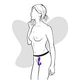 Вібратор під одяг Adrien Lastic Mr.Hook з пультом LRS, Фиолетовый - AD10893, фото 4