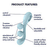 Універсальний вібратор Satisfyer Tri Ball 2, 3 мотори, гнеться - SO7784, фото 8