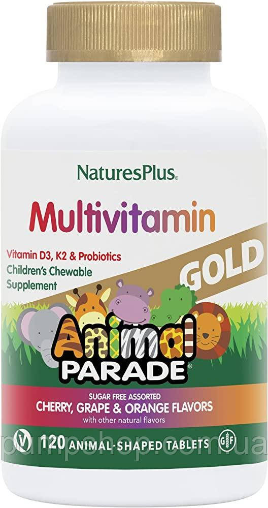 Вітаміни для дітей Nature's Plus Source of Life Animal Parade Gold 120 таб.