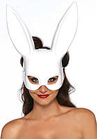 Маска кролика Leg Avenue Masquerade Rabbit Mask White, довгі вушка, на резинці - SO7947