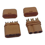 Силовий роз'єм штекер MR30 триконтактний (пара) 3pin MR30-m MR30-f, фото 4