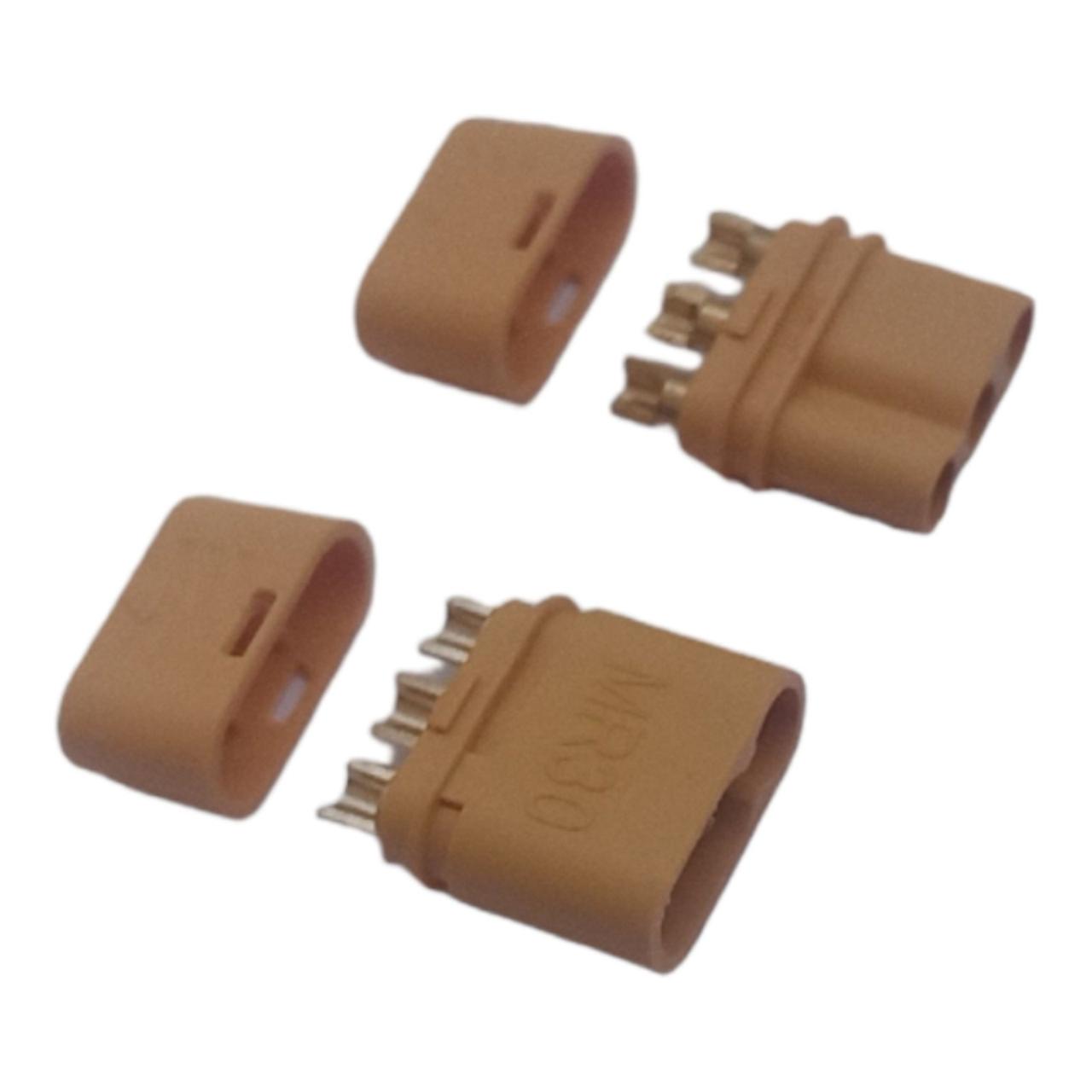 Силовий роз'єм штекер MR30 триконтактний (пара) 3pin MR30-m MR30-f, фото 1