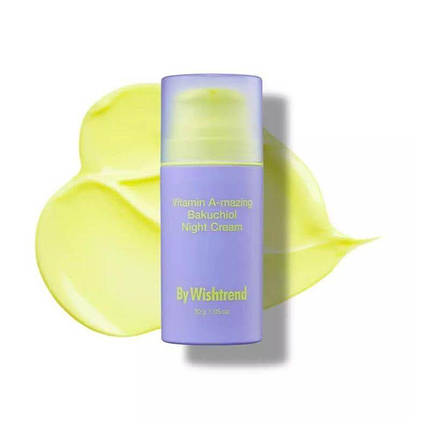 Нічний крем ретинолом і бакучиолом BY WISHTREND Vitamin A-mazing Wakuchiol Night Cream 30 мл, фото 1