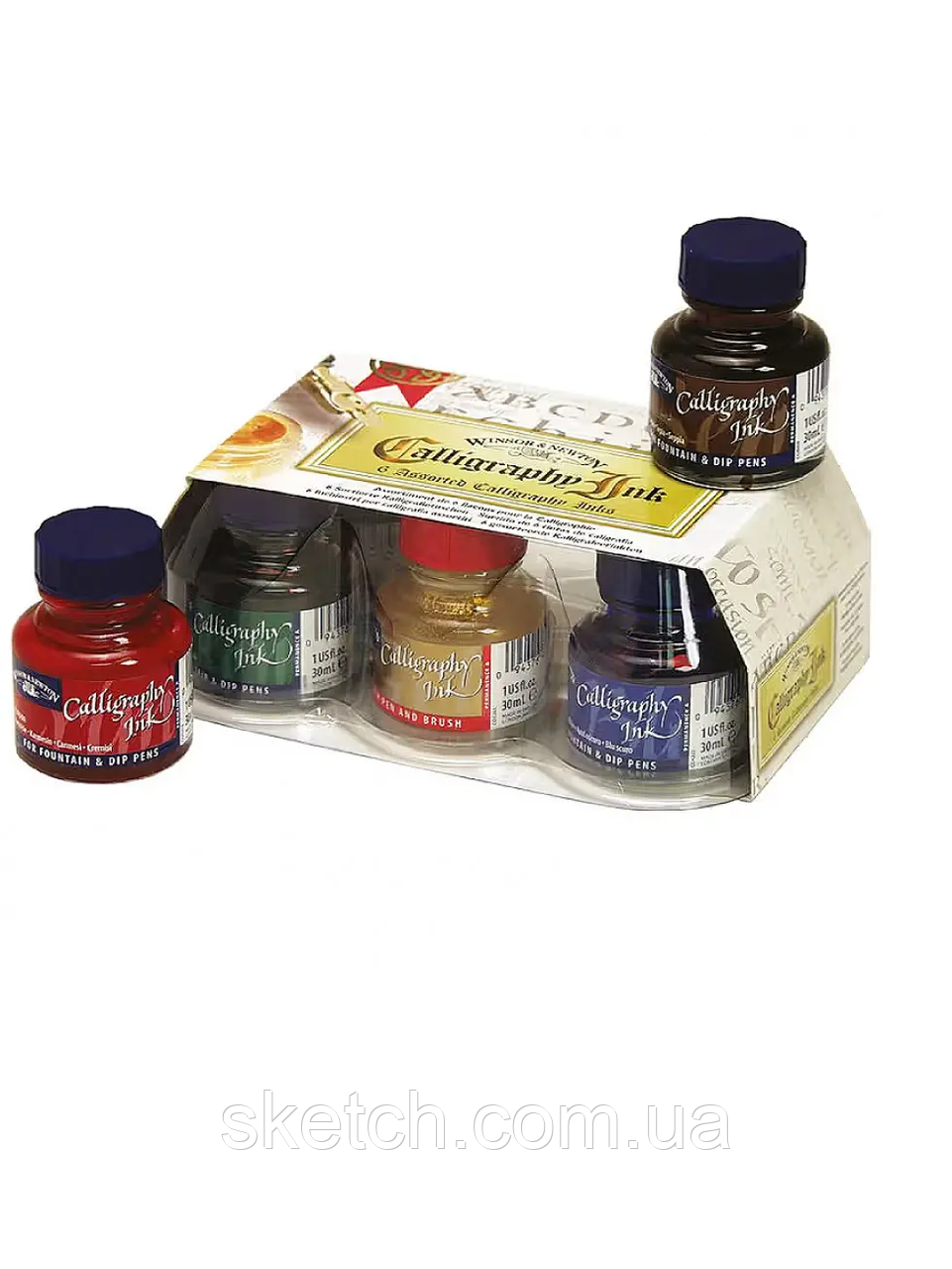 Набір чорнила для каліграфії Calligraphy Ink 6 Assorted Set, 6 кольорів по 30