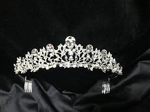 Вишукана діадема з камінням SWAROVSKI, срібло
