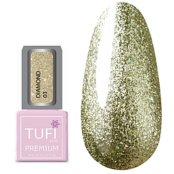 Гель-лак TUFI profi PREMIUM Diamond 03 золота парча 8 мл
