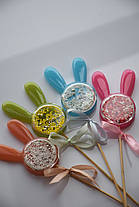 Силіконовий молд для льодяників "Зайчик-брязкальце 2"