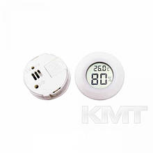 Цифрові годинник з термометром і гігрометром — White