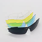 Тактичні окуляри з 5 поляризованими лінзами / Захисні окуляри від сонця / Велосипедні окуляри, фото 7