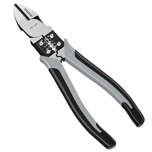 Кусачки бокорізи 7" багатофункціональні 1.5-6мм2, 165мм, Delixi, хромованадієва сталь, протиковзка рукоятка