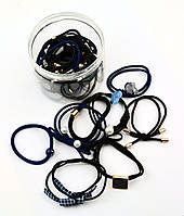 Резинки темні тонкі із шармом