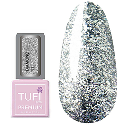 Гель-лак TUFI profi PREMIUM Diamond 11 насичене срібло 8 мл
