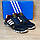 Кросівки літні сітка Adidas колір темно синій, білий, фото 3
