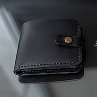Чорний чоловічий гаманець з натуральної шкіри "Crazy Horse".