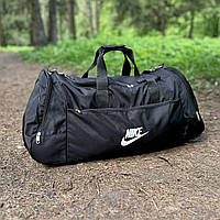 Спортивная дорожная черная сумка. Сумка для поездок с плечевым ремнем