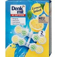 Блок для унитаза Denkmit WC-Reiniger Duftstein Blauspüler Lemon Splash, 2 St