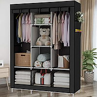 Шкаф универсальный тканевый Storage Wardrobe 88130 для хранения одежды в доме, Замена шкафу каркасный стеллаж