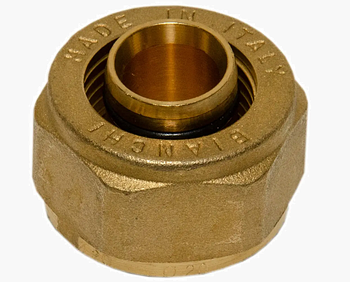 Гайка з ніпелем для ПЕ труб латунна d20х2х3/4" BIANCHI (50564)