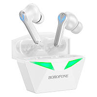 Borofone Беспроводные игровые наушники с микрофоном, Bluetooth BT5.3, 40/250mAh, до 4 часов, белые