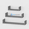 Настінна полиця Opendoors Комплект настінних полиць для книг і речей ДСП Дизайнерські полиці на стіну, фото 5