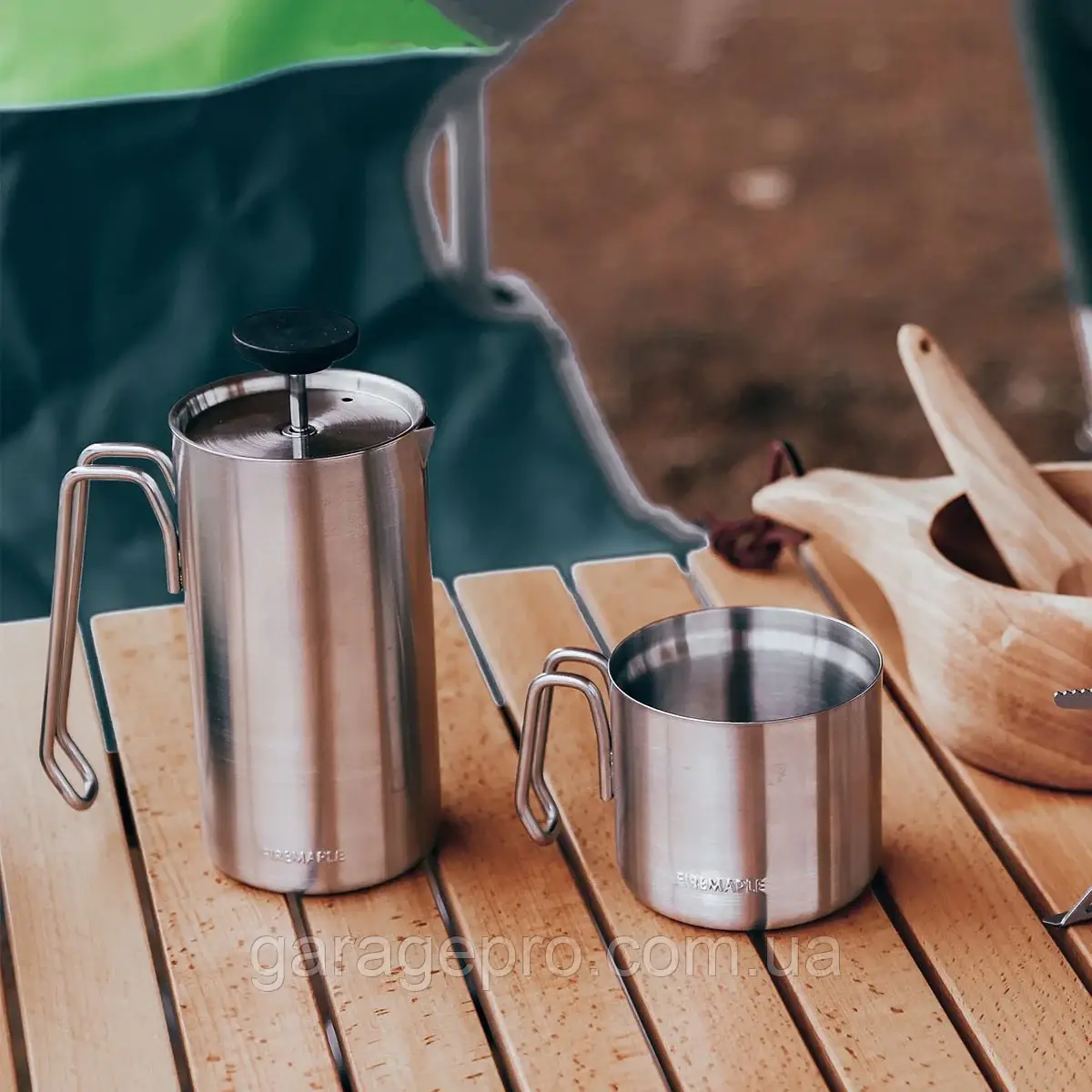 Похідний френч прес з чашкою для кави та чаю Fire-Maple Antarcti (харчова нержавіюча сталь)