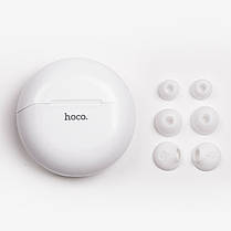 Hoco бездротові Bluetooth навушники з мікрофоном, робота 4.5 години, білі, фото 3