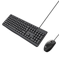 XO комплект проводной клавиатуры и мыши, цвет черный