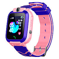 XO H100: Детские смарт-часы с функциями звонка, GPS, GSM, SIM, Розовые