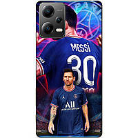 Силіконовий бампер чохол для Xiaomi Poco X5 5G з малюнком Мессі ПСЖ Messi