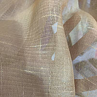 Тюль градієнт  з льону на метраж світло-коричневий, висота 2,8м (881-24), фото 5