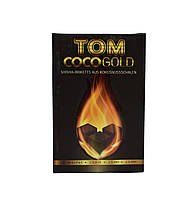 Уголь для кальяна кокосовый Tom Coco Gold 25 1 кг в целлофановой упаковке, уголь кокосовый