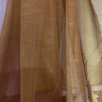 Тюль градієнт  з льону на метраж коричневий, висота 2,8м (881-13), фото 2