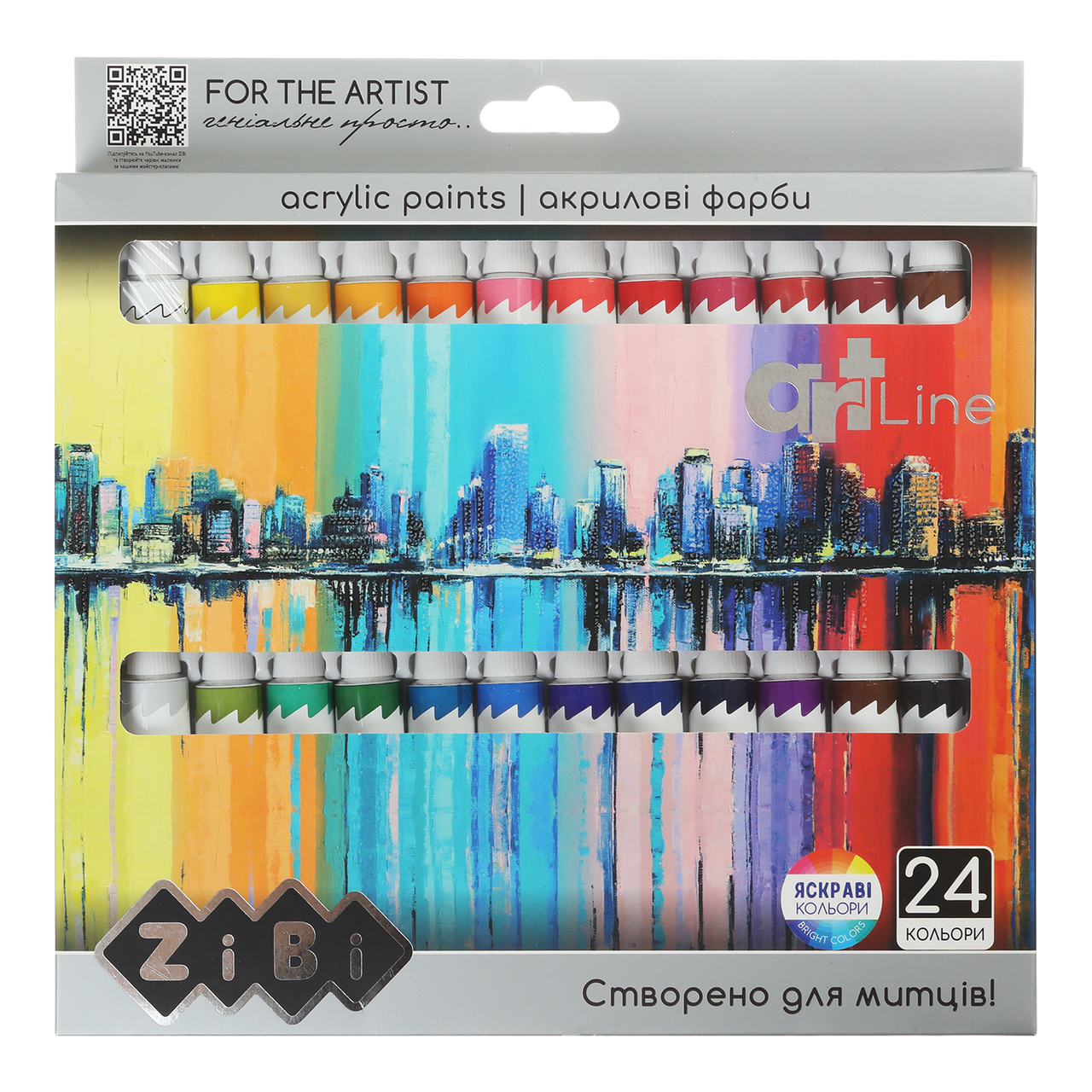 Акрил 24 кольорів х 12 мл ART Line