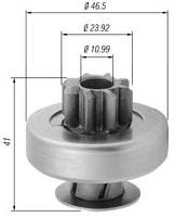 Бендикс стартера RENAULT SCENIC II,Megane II KANGOO,DACIA DUSTER,LOGAN 1.4-1.6LPG (Пр-во GHIBAUDI MARIO ) 2336