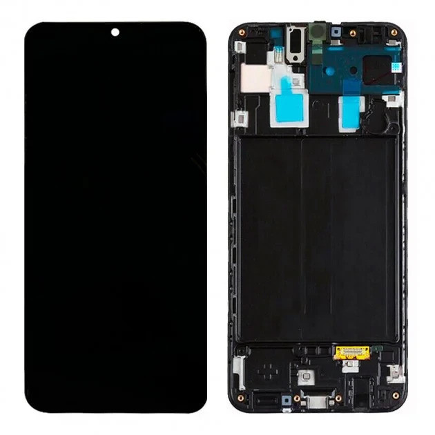 Дисплей Samsung A305 Galaxy A30 модуль в зборі з тачскріном, з рамкою, чорний, Original (PRC)