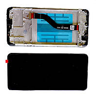 Дисплей Samsung A207 Galaxy A20s модуль в сборе с тачскрином, черный, с рамкой, Original PRC