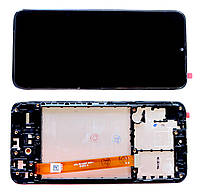 Дисплей Samsung A202 Galaxy A20e модуль в сборе с тачскрином, черный, с рамкой, Original PRC