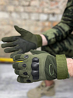 Тактичні рукавиці з пальцями олива