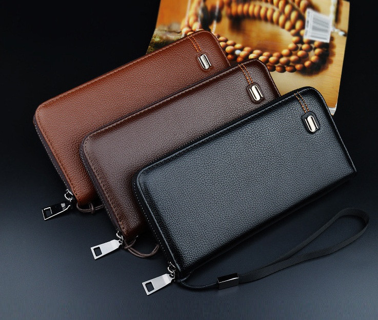 Чоловічий клатч-шум на блискавці з ремінцем, фото 1