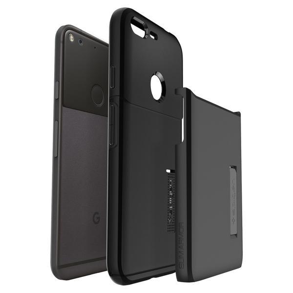 Чехол Spigen для Google Pixel Slim Armor, Black - фото 2 - id-p1864646908