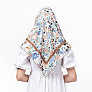 Тоненька бавовняна хустка з квітковим принтом, фото 4