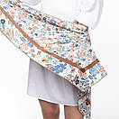 Тоненька бавовняна хустка з квітковим принтом, фото 6