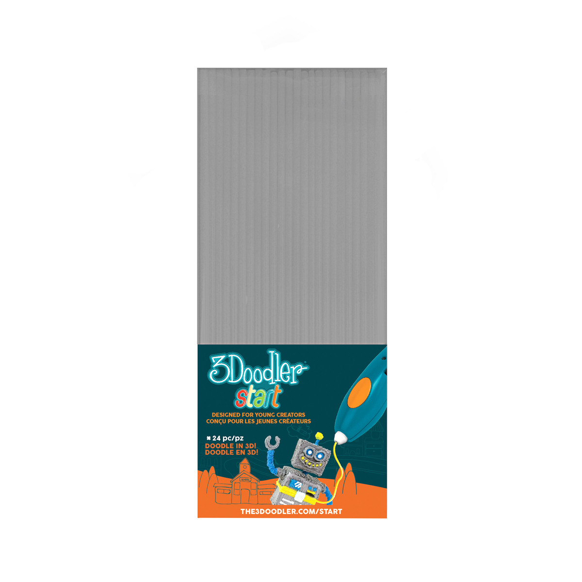 Набір Стрижнів Для 3D-Ручки 3Doodler Start (Сірий) 3DS-ECO08-GREY-24