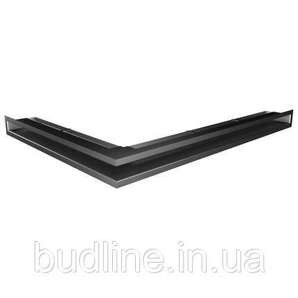 Вентиляційна решітка для каміна кутова права SAVEN Loft Angle 60х600х400 графітова